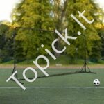 Didelis futbolo treniruočių rebounderis 3,66 m – profesionalus atmušimo tinklas vaikams ir jaunimui, reguliuojamas, juodas - Image 6