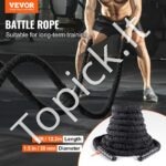 12,2 m ilgio treniruočių virvė | „Battle Rope“ su apsauginiu gaubtu – jėgos ir ištvermės treniruotėms - Image 8