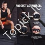 12,2 m ilgio treniruočių virvė | „Battle Rope“ su apsauginiu gaubtu – jėgos ir ištvermės treniruotėms - Image 7