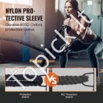 12,2 m ilgio treniruočių virvė | „Battle Rope“ su apsauginiu gaubtu – jėgos ir ištvermės treniruotėms - Image 6