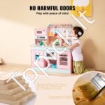 Vaikiška Rožinė Žaislinė Virtuvėlė su 24 Priedais | Spalvinga Virtuvė Mergaitėms ir Berniukams – Su Funkcinėmis Detalėmis ir Priedais - Image 3