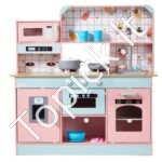 Vaikiška Rožinė Žaislinė Virtuvėlė su 24 Priedais | Spalvinga Virtuvė Mergaitėms ir Berniukams – Su Funkcinėmis Detalėmis ir Priedais - Image 9