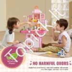 Vaikiška Rožinė Žaislinė Virtuvėlė su 48 Priedais | Interaktyvi Virtuvė Mažiesiems Virėjams su Šviesomis ir Garsu - Image 3
