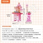 Vaikiška Rožinė Žaislinė Virtuvėlė su 48 Priedais | Interaktyvi Virtuvė Mažiesiems Virėjams su Šviesomis ir Garsu - Image 6