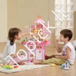 Vaikiška Rožinė Žaislinė Virtuvėlė su 48 Priedais | Interaktyvi Virtuvė Mažiesiems Virėjams su Šviesomis ir Garsu - Image 7