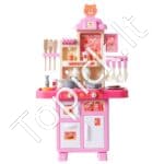 Vaikiška Rožinė Žaislinė Virtuvėlė su 48 Priedais | Interaktyvi Virtuvė Mažiesiems Virėjams su Šviesomis ir Garsu - Image 8
