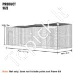 Beisbolo smūgiavimo narvas su tinklu ir rėmu – (10,6 m) - Image 5