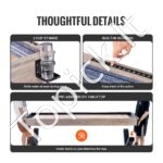 2-in-1 Shuffleboard ir Boulingo stalas su LED apšvietimu – 274 cm ilgio - Image 4