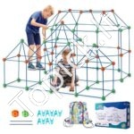 180 dalių Vaikiškas Fortų Statybos Mega Rinkinys | Kūrybinis Konstravimo Žaislas Namelių, Kupolų, Tunelių ir Palapinių Statybai