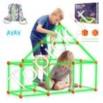 85 dalių Vaikiškas Fortų Statybos Rinkinys | Kūrybinis Konstravimo Žaislas Vaikams – Palapinės, Tuneliai, Nameliai ir Daugiau