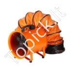 Pramoninis 255 W statybinis ventiliatorius su 5 m ortakiu – kompaktiškas ir efektyvus oro srautas