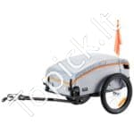 Sulankstomas dviračio priekabos vežimėlis su universaliu tvirtinimu – 45 kg krovinio dėžė su vandeniui atspariu uždangalu