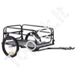 Tvirtas dviračio krovinių vežimėlis 72 kg – sulankstoma priekaba su greito tvirtinimo jungtimi ir 40 cm ratais