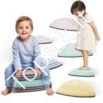 6 dalių balansinių akmenėlių rinkinys vaikams | Lavinamasis žaidimas pusiausvyrai ir koordinacijai gerinti