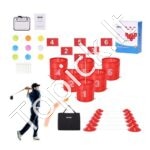 Nešiojamas 6 duobučių golfo žaidimo rinkinys su 9 kamuoliukais | Pramogai lauke ir viduje visai šeimai