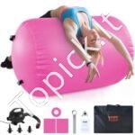 Pripučiamas gimnastikos kilimėlis – 60 x 123 cm | Su pompa, universalus, namams ir sporto studijoms