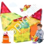 180 dalių magnetinių kaladėlių rinkinys vaikams | Kūrybiškas konstruktorius su transporto detalėmis