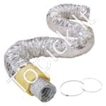 Lanksti aliuminio oro žarna su izoliacija 7,6 m, Ø 130 mm – triukšmą slopinantis ortakis šildymo ir vėdinimo sistemoms