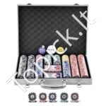 500 vienetų pokerio rinkinys su lagaminu 🎲 Profesionalus kazino rinkinys 9–10 žaidėjų – kortos, žetonai, kauliukai, mygtukai