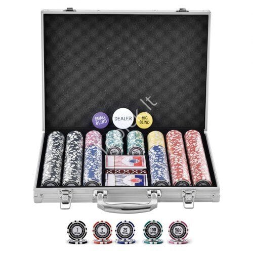 us2FPKCMTZPS500GLA1EIV02Fgoods_img-v22Fpoker-chip-set-m100-1.2.jpg 500 vienetų pokerio rinkinys su lagaminu 🎲 Profesionalus kazino rinkinys 9–10 žaidėjų – kortos, žetonai, kauliukai, mygtukai - Image 1