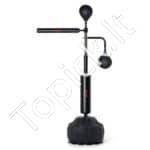 Reflekso bokso maišas su stovu ir pirštinėmis – reguliuojamas aukštis, juodas, treniruotėms namuose ir sporto salėje