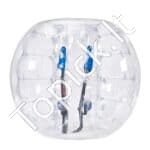 Pripučiamas „Bumper Ball“ 1,2 m – skaidrus Zorb kamuolys burbuliniam futbolui ir aktyviems lauko žaidimams