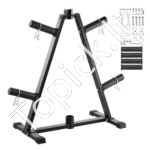 Mobilus hantelių stovas su ratukais – 136 kg talpa, kompaktiškas ir patogus laikymas