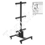 Mobilus hantelių stovas su ratukais – 454 kg talpa, kompaktiškas ir patogus laikymas