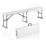 Sulankstomas suoliukas plastikinis piknikas sode 183 cm suoliukas baltas