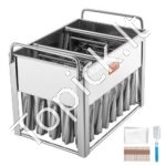 Komercinės apvalios ledų formelės - 40 vnt. nerūdijančio plieno, su laikikliu, 50 lazdelių ir maišeliais