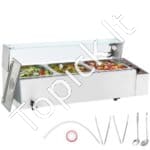 Maisto šildytuvas, 3 x (530 x 325 mm), stiklo apsauga.