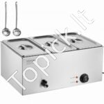 Maisto šildytuvas, 16,5 L, 3× (325 x 176 mm), sidabrinis.