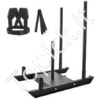 Svorio treniruočių rogės su rankena – traukimo ir stūmimo jėgos treniruoklis iš plieno, tinka 50 mm svorio diskais