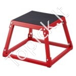 305 mm raudona plyometrinė šuolių dėžė – tvirta, neslystanti ir universali treniruotėms namuose