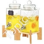 Stiklinis Gėrimų Dozatorius 5,5 L su Stovu 2 vnt