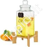 Stiklinis Gėrimų Dozatorius su Stovu – 10 L Talpa