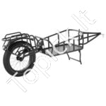 Lengvas dviračio vežimėlis su 32 kg talpa – kompaktiška priekaba su 50 cm ratais ir universalia jungtimi
