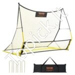 2-in-1 futbolo treniruočių rebounderis – dvigubo tinklo atmušimo lenta vaikams ir paaugliams, reguliuojamas kampas