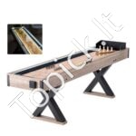 2-in-1 Shuffleboard ir Boulingo stalas su LED apšvietimu – 274 cm ilgio