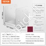 Reguliuojamas stulpo laikiklis – 152,4 × 152,4 mm, montavimui ant betono, 1 vnt. - Image 6