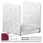 Reguliuojamas stulpo laikiklis – 152,4 × 152,4 mm, montavimui ant betono, 1 vnt. - Image 8