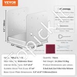 10 vnt. reguliuojami stulpų laikikliai – 152,4 × 152,4 mm, montavimui ant betono - Image 6