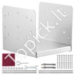 Reguliuojamas stulpo laikiklis – 203,2 × 203,2 mm, montavimui ant betono, 1 vnt. - Image 8