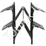 Sulankstomas stovyklavimo virtuvės stalas – aliuminis, su 2 lentynomis, 4 šoninėmis sienelėmis ir nešimo krepšiu - Image 9