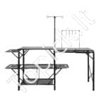 Sulankstomas stovyklavimo virtuvės stalas su plautuve – nešiojama gaminimo stotis su lentynomis ir stalviršiais - Image 8