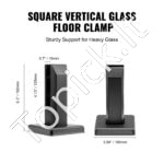 10 vnt. stiklo laikikliai – kvadratiniai, juodi, tinka 8–12 mm storio stiklui - Image 4