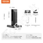 10 vnt. stiklo laikikliai – kvadratiniai, juodi, tinka 8–12 mm storio stiklui - Image 6