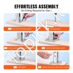 10 vnt. stiklo laikikliai – kvadratiniai, sidabriniai, tinka 8–12 mm storio stiklui - Image 2