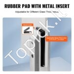 10 vnt. stiklo laikikliai – kvadratiniai, sidabriniai, tinka 8–12 mm storio stiklui - Image 3