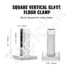 10 vnt. stiklo laikikliai – kvadratiniai, sidabriniai, tinka 8–12 mm storio stiklui - Image 4